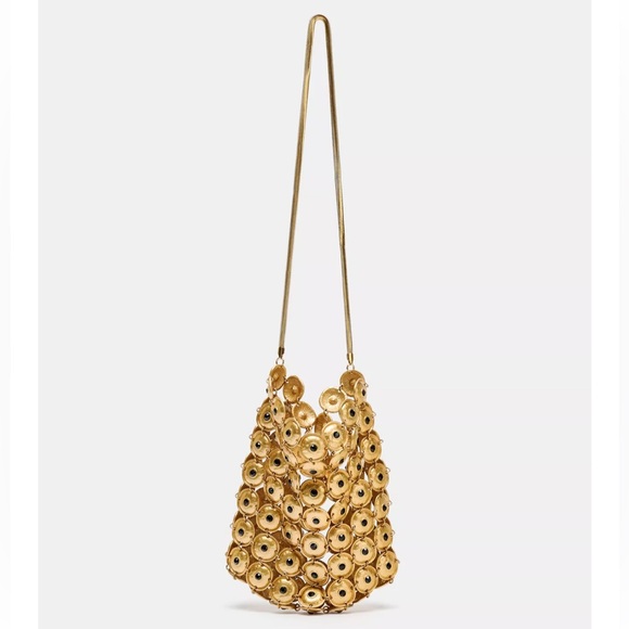 Zara METAL APPLIQUÉ BUCKET BAG - Picture 9 of 9